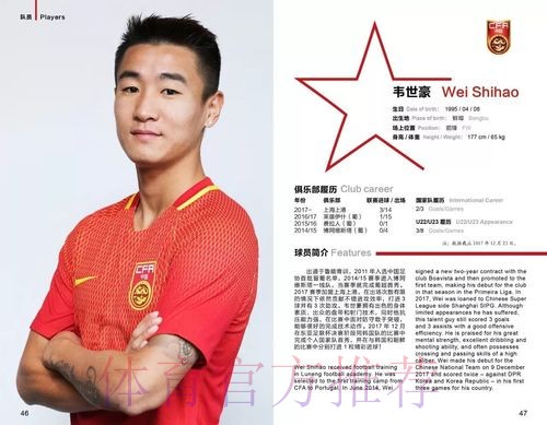 中国U23国家男子足球队官方队刊完整版上线 中国U23国家男子足球队官方队刊完整版上线